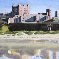 Bamburgh Castle Painting